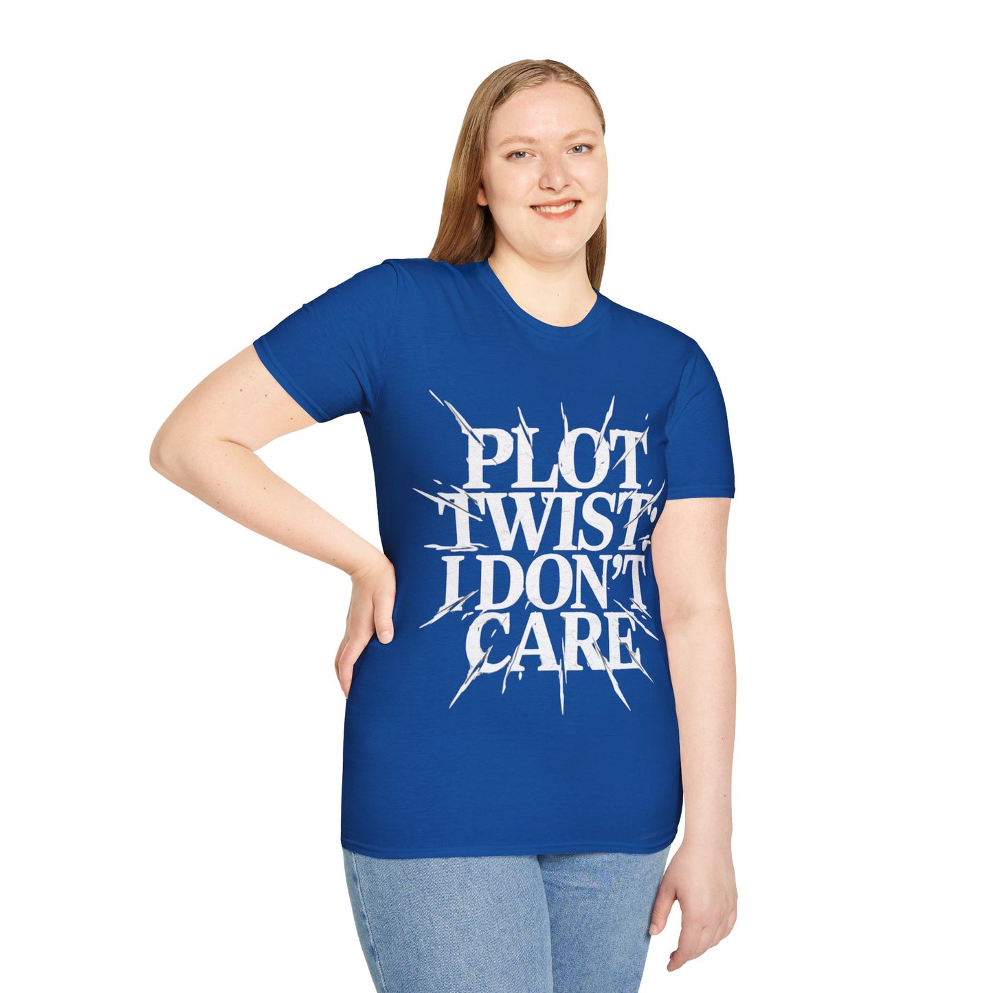 Plot Twist I Don't Care Unisex Softstyle T-Shirt