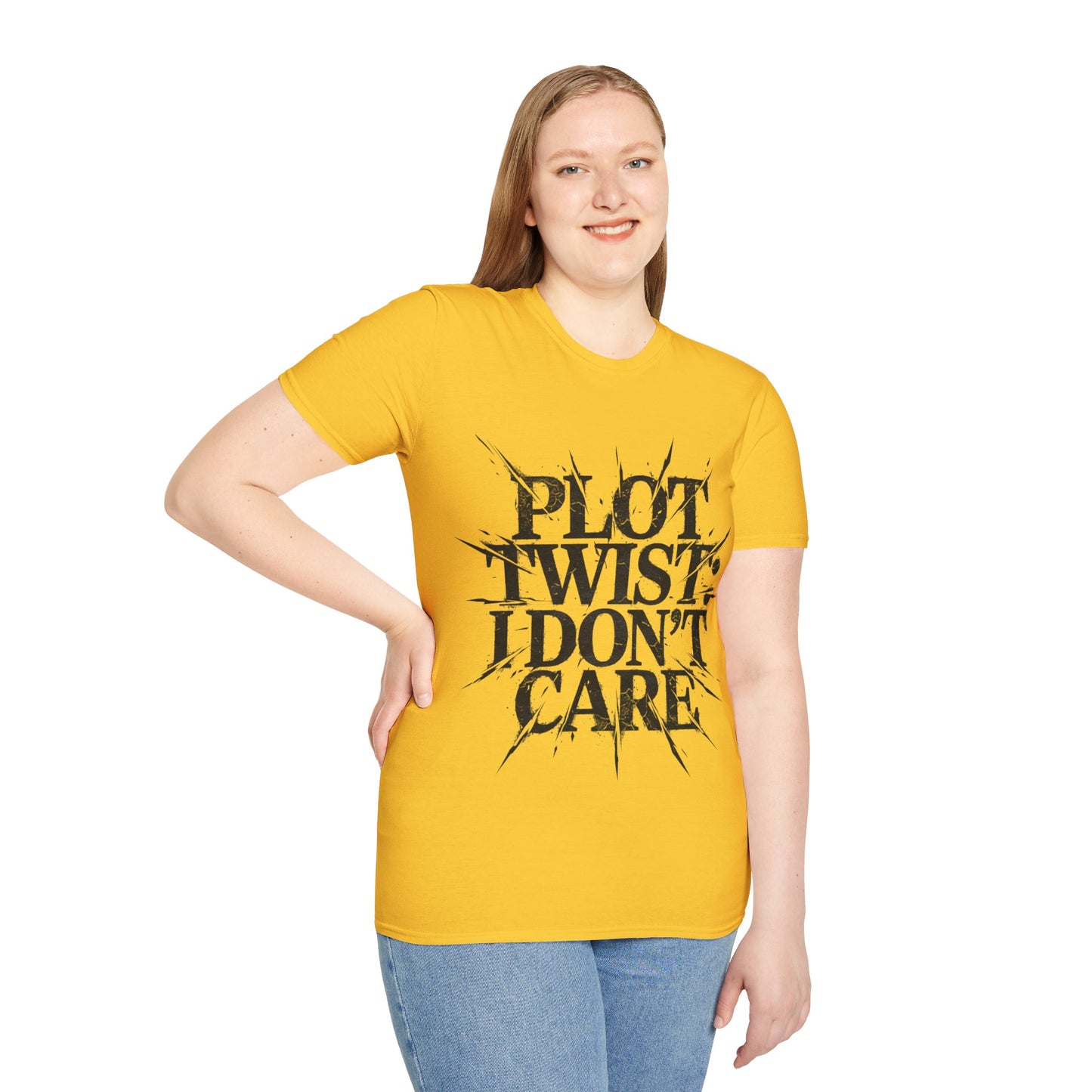 Plot Twist I Don't Care Unisex Softstyle T-Shirt