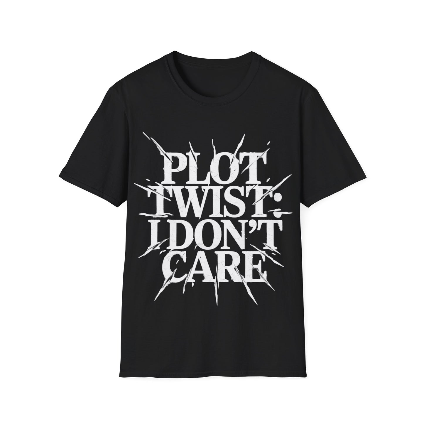 Plot Twist I Don't Care Unisex Softstyle T-Shirt