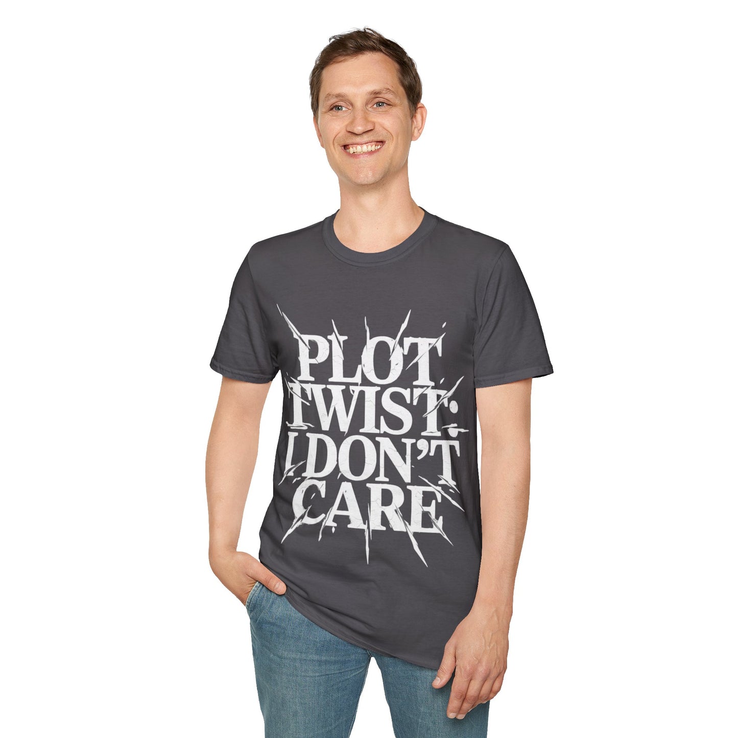 Plot Twist I Don't Care Unisex Softstyle T-Shirt