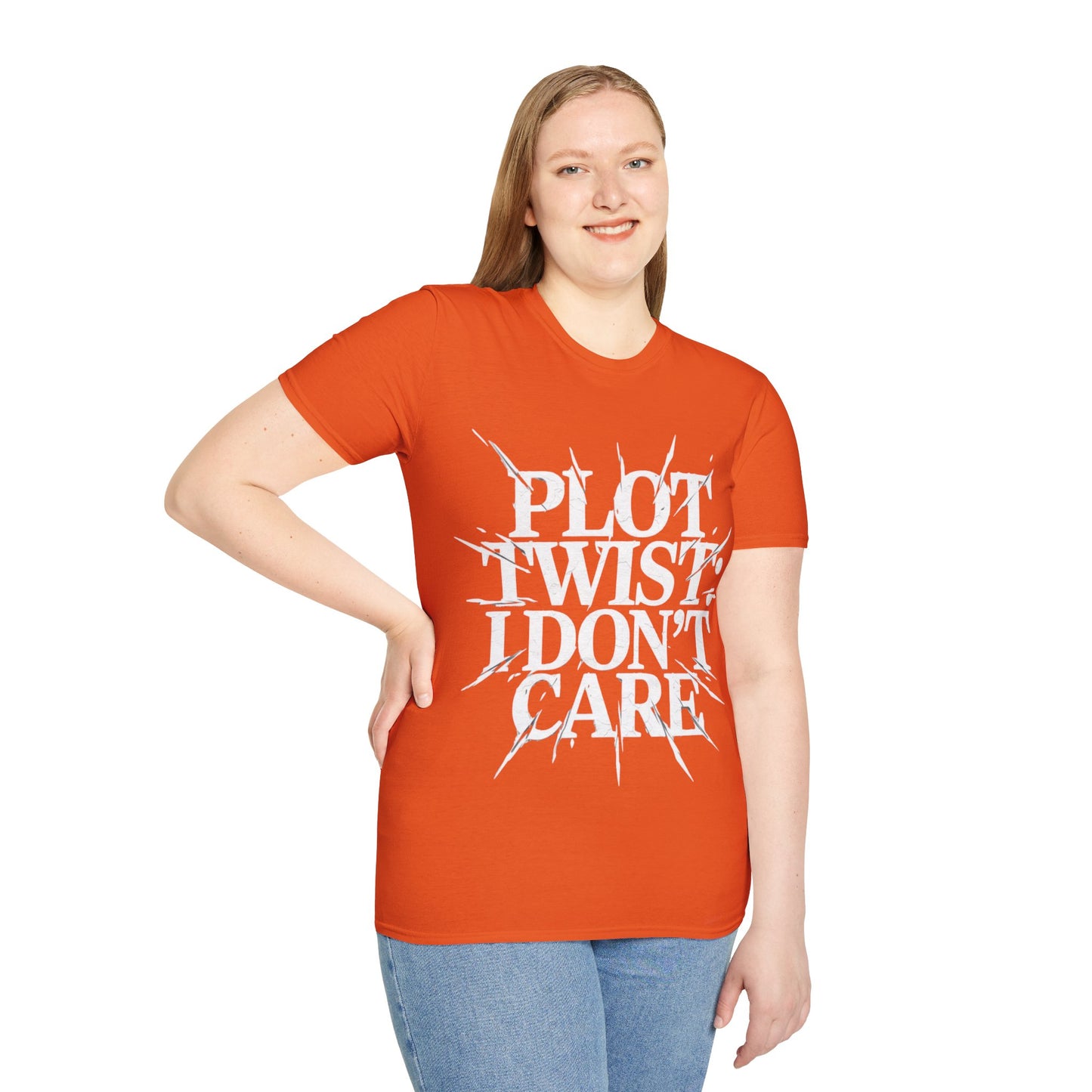 Plot Twist I Don't Care Unisex Softstyle T-Shirt