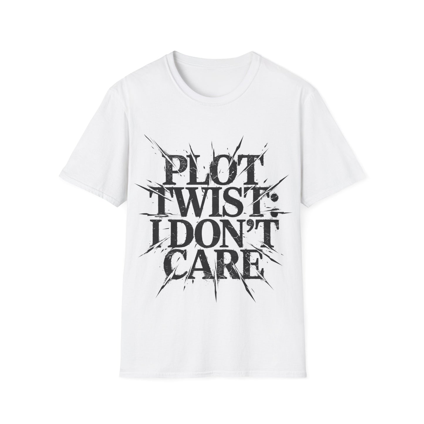 Plot Twist I Don't Care Unisex Softstyle T-Shirt