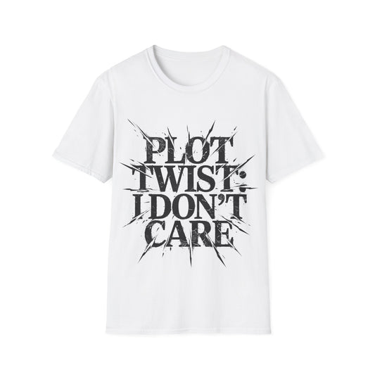Plot Twist I Don't Care Unisex Softstyle T-Shirt
