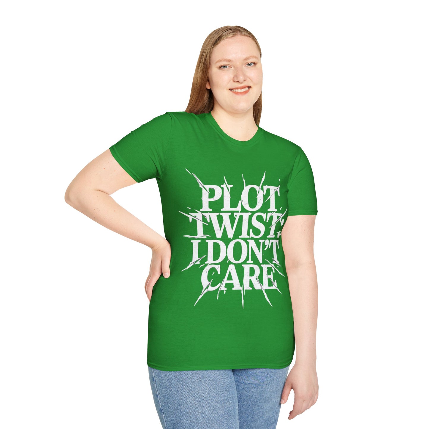 Plot Twist I Don't Care Unisex Softstyle T-Shirt