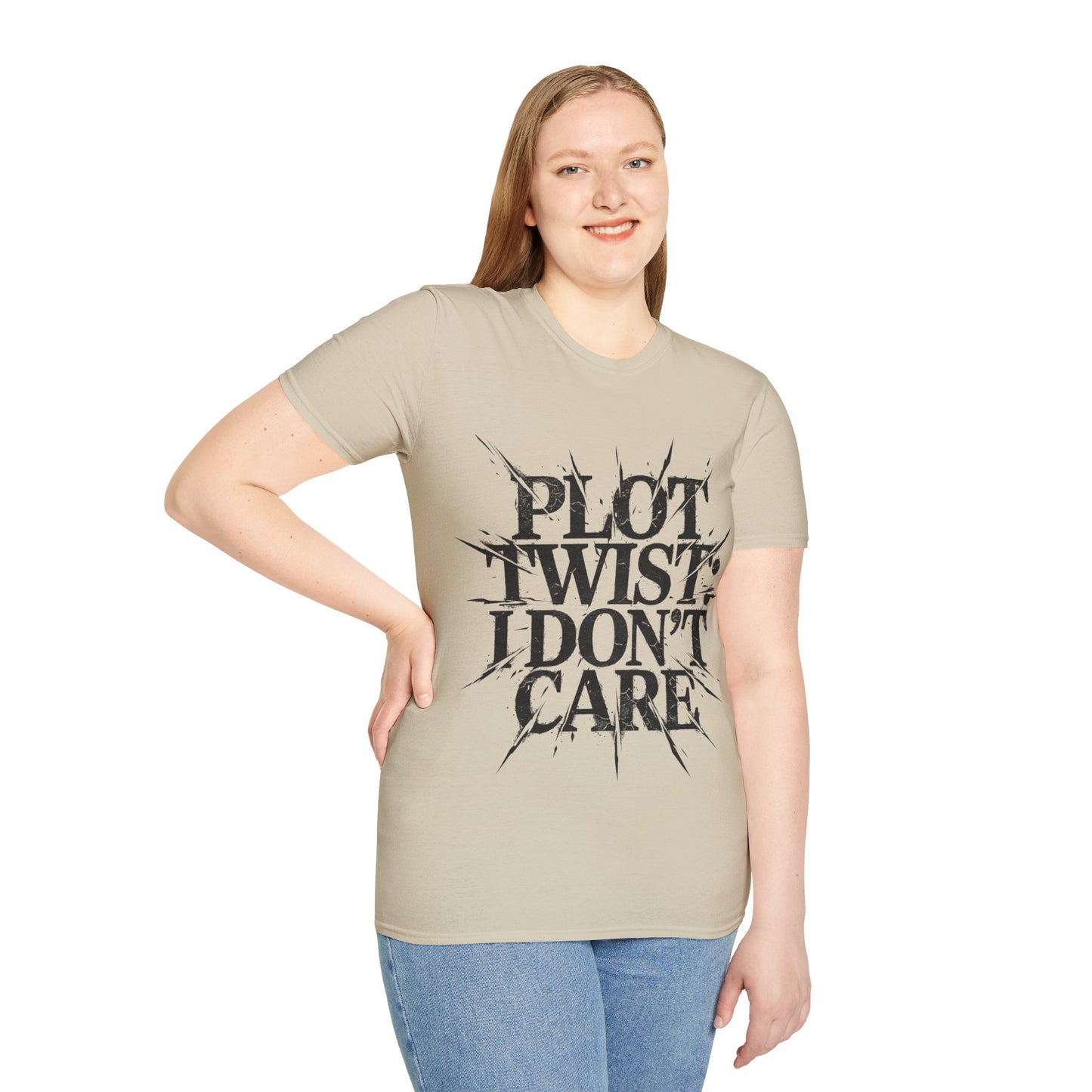 Plot Twist I Don't Care Unisex Softstyle T-Shirt