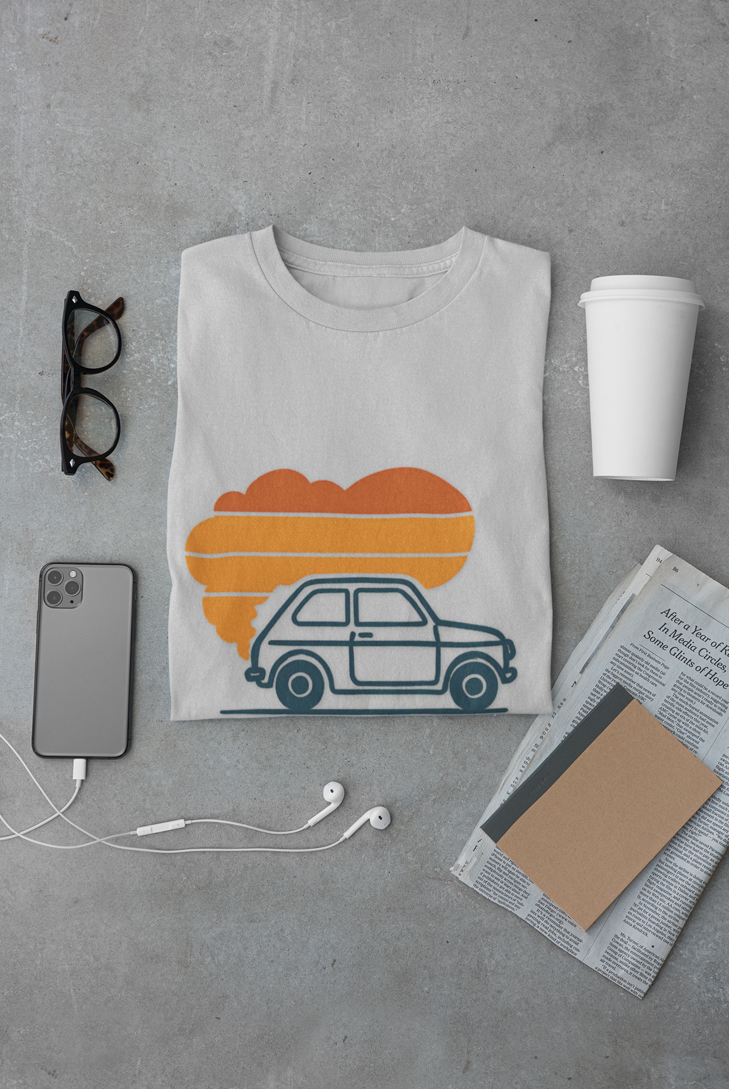 Retro Car & Coffee T-Shirt