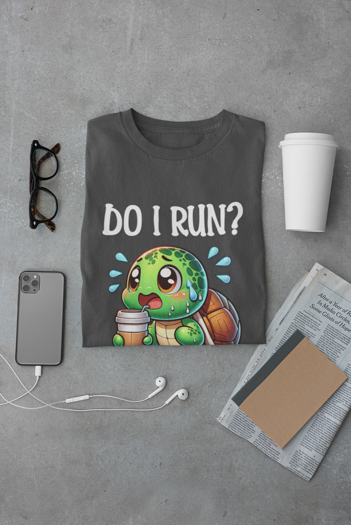 Cute Turtle Coffee Lover Unisex T-Shirt
