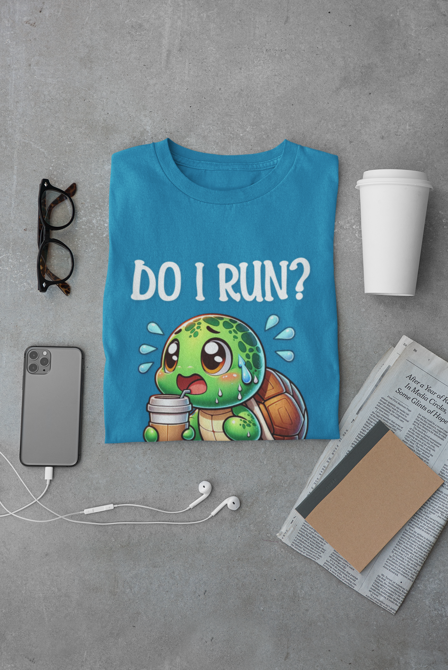 Cute Turtle Coffee Lover Unisex T-Shirt