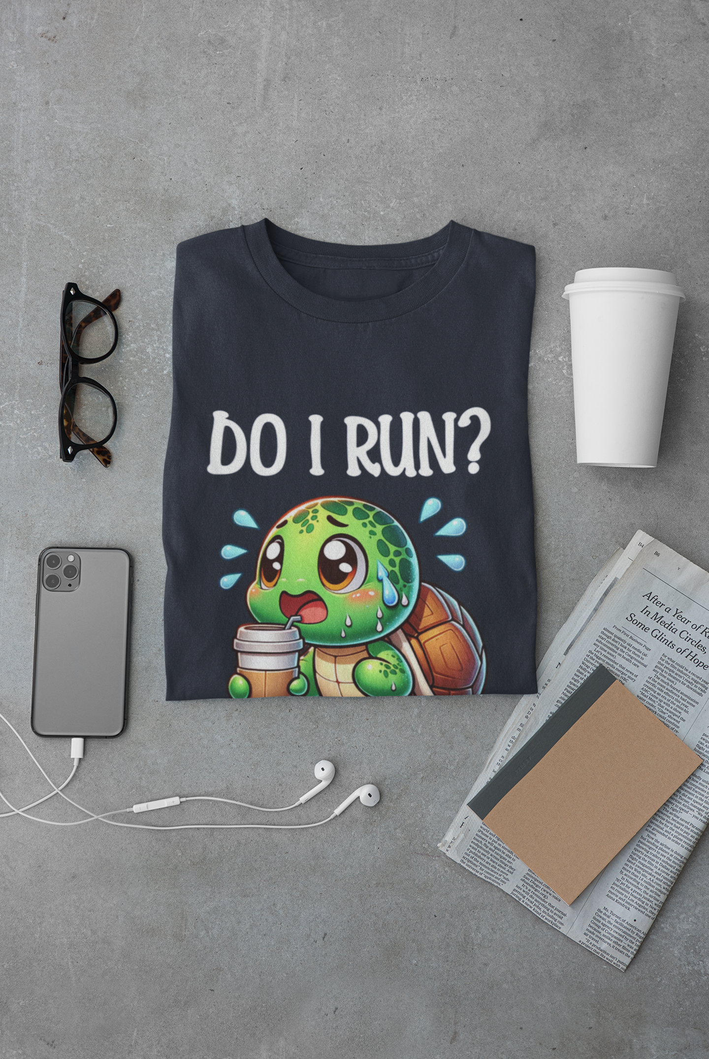 Cute Turtle Coffee Lover Unisex T-Shirt