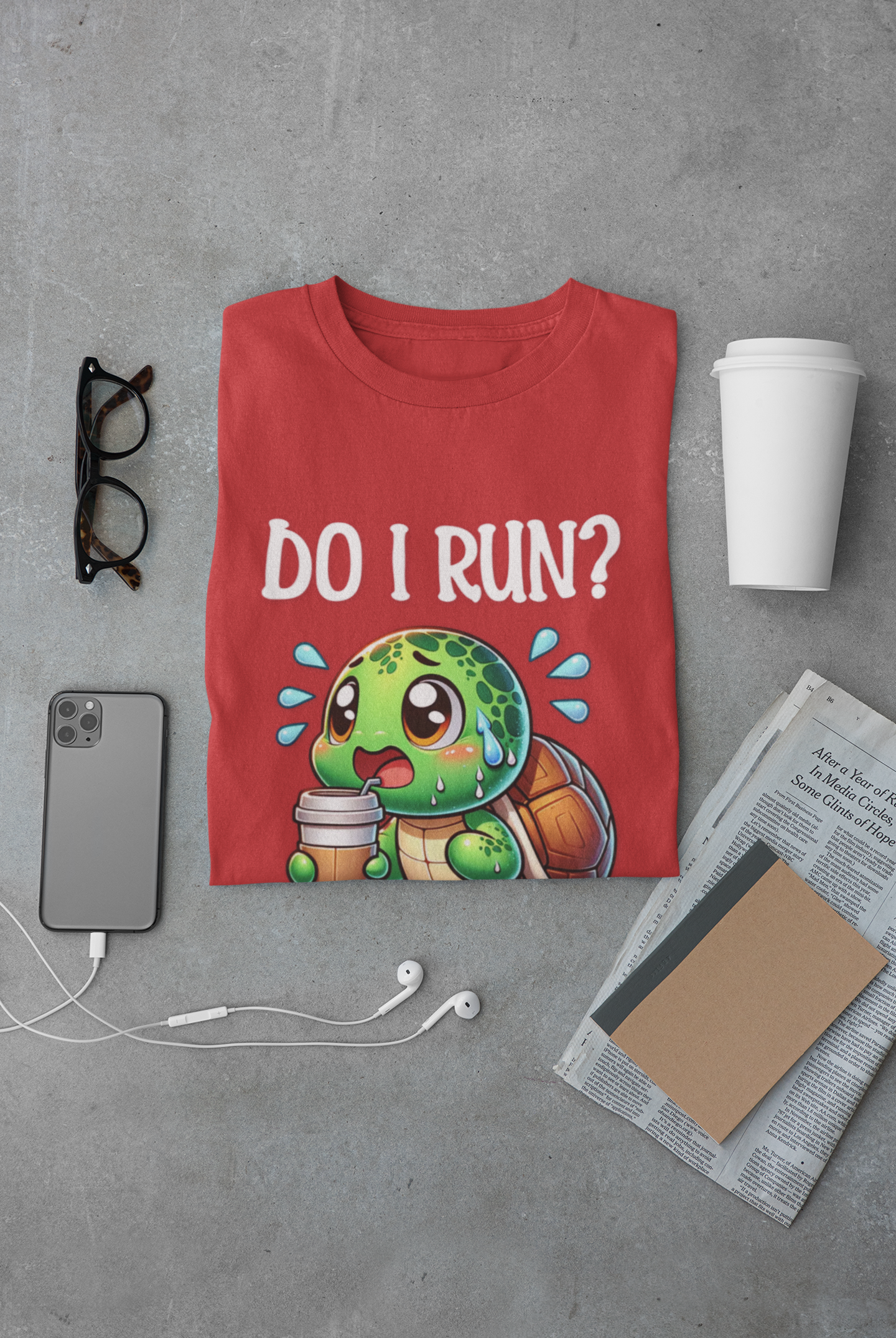 Cute Turtle Coffee Lover Unisex T-Shirt