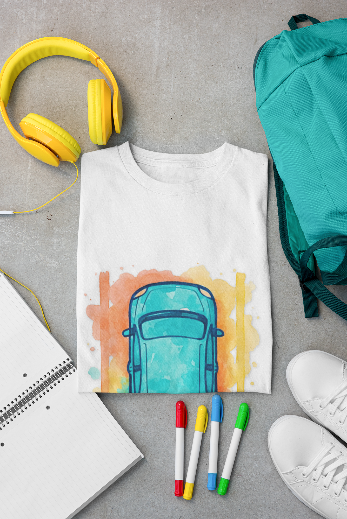 Vibrant Car Watercolor T-Shirt