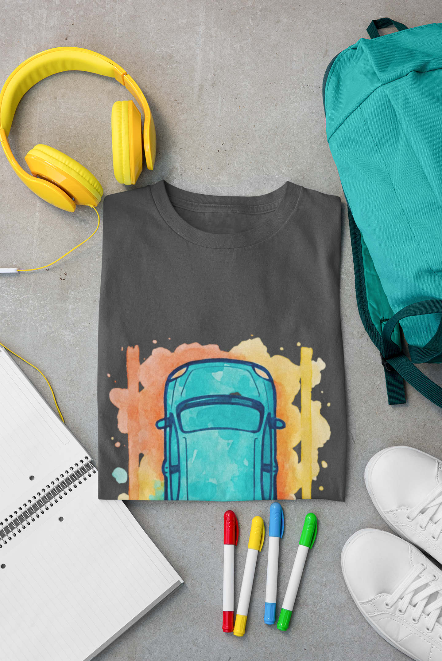 Vibrant Car Watercolor T-Shirt