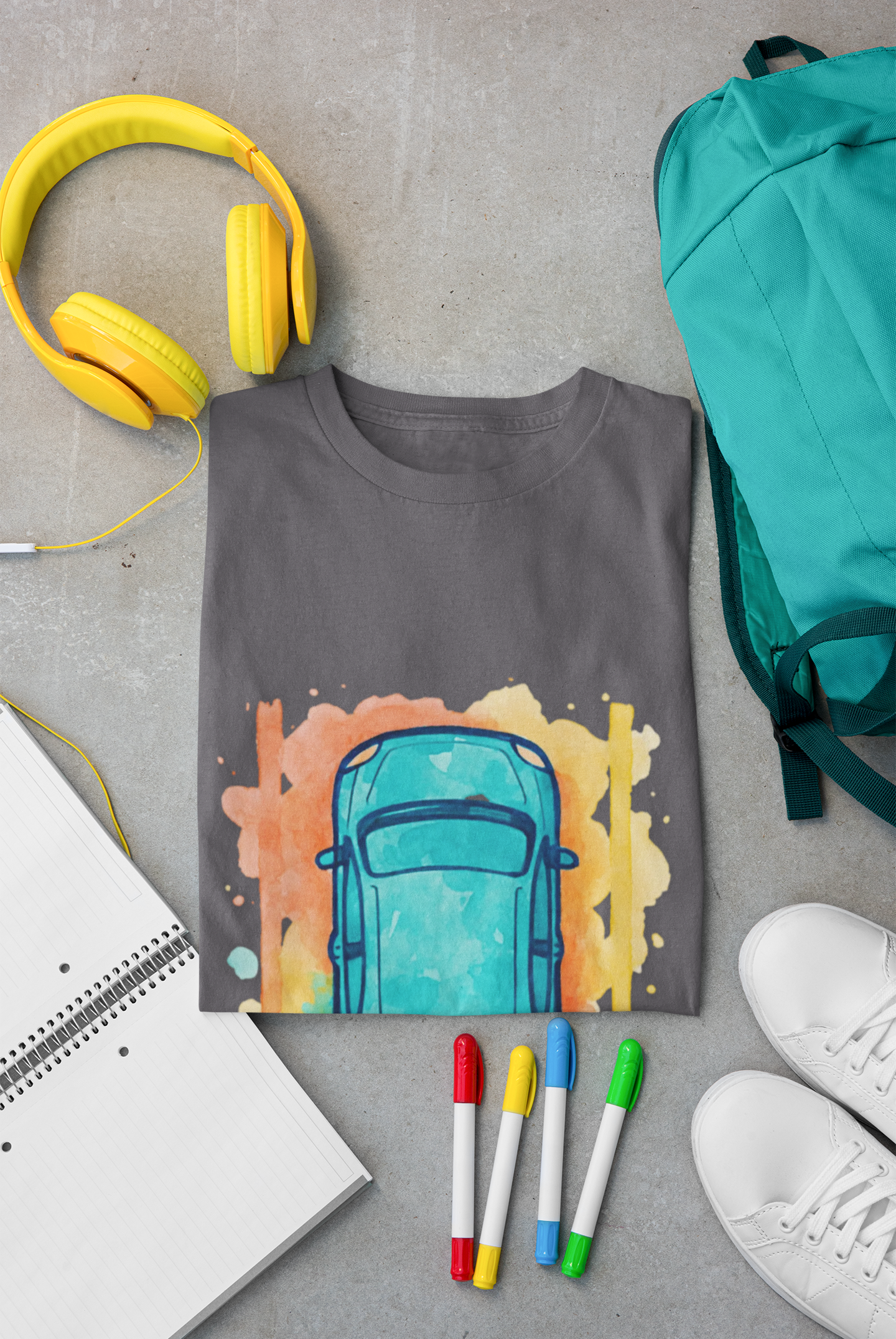 Vibrant Car Watercolor T-Shirt