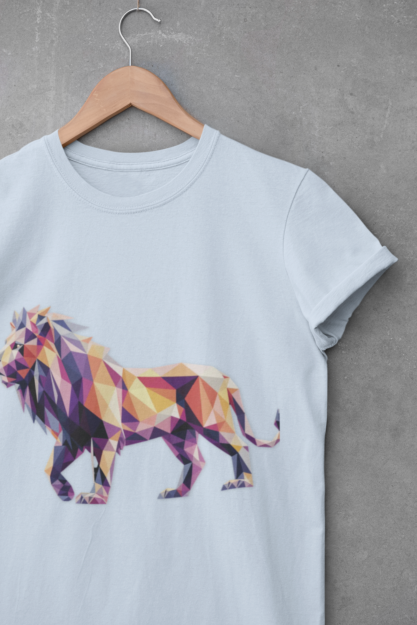 Vibrant Geometric Lion T-Shirt