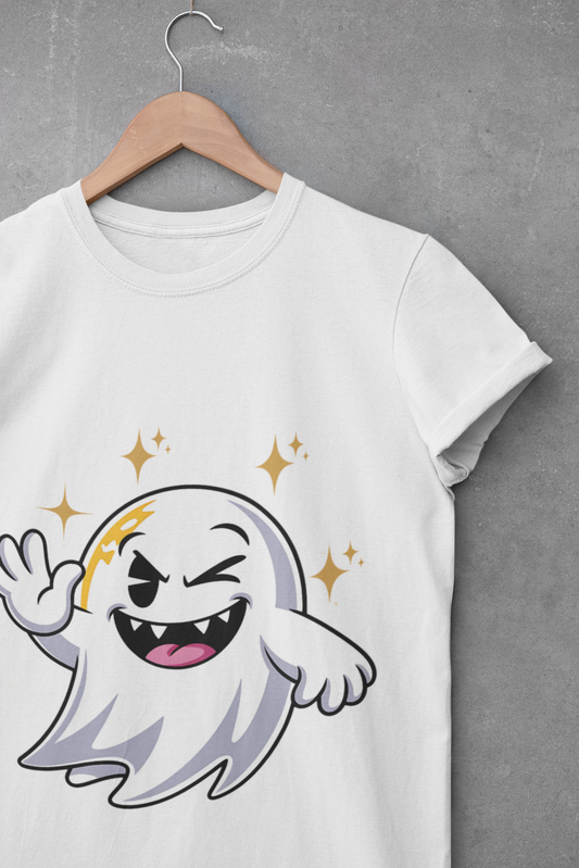 Smiling Ghost Unisex Softstyle T-Shirt