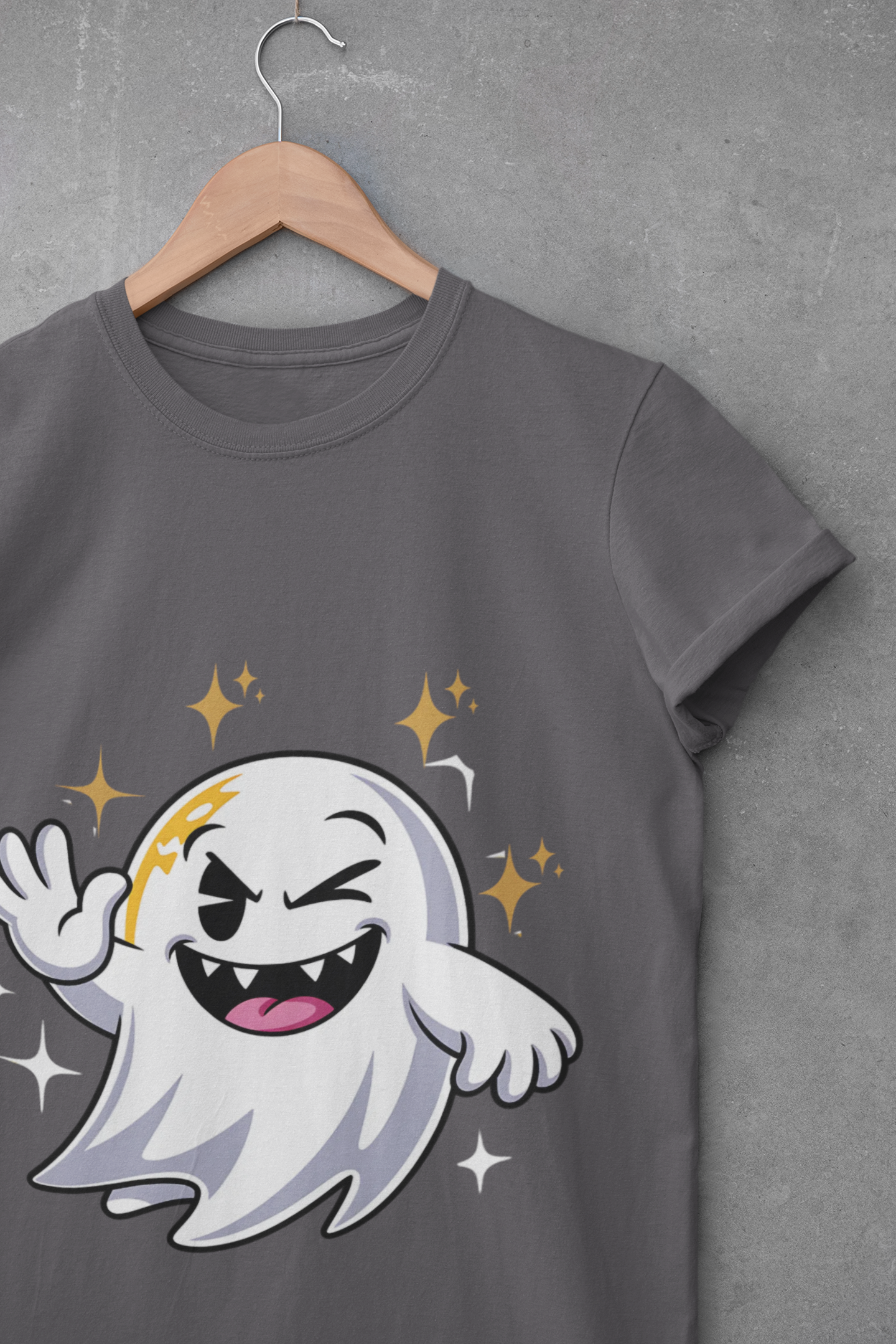 Smiling Ghost Unisex Softstyle T-Shirt