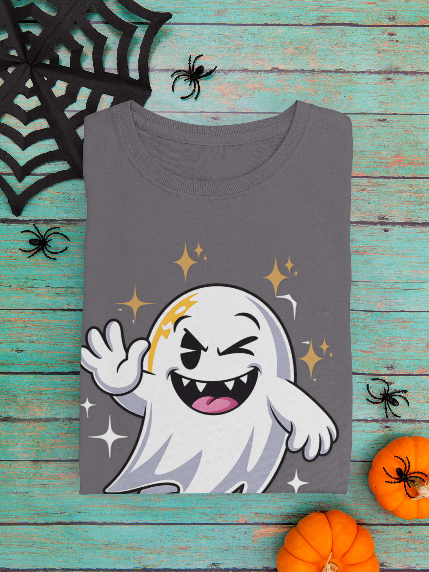 Smiling Ghost Unisex Softstyle T-Shirt