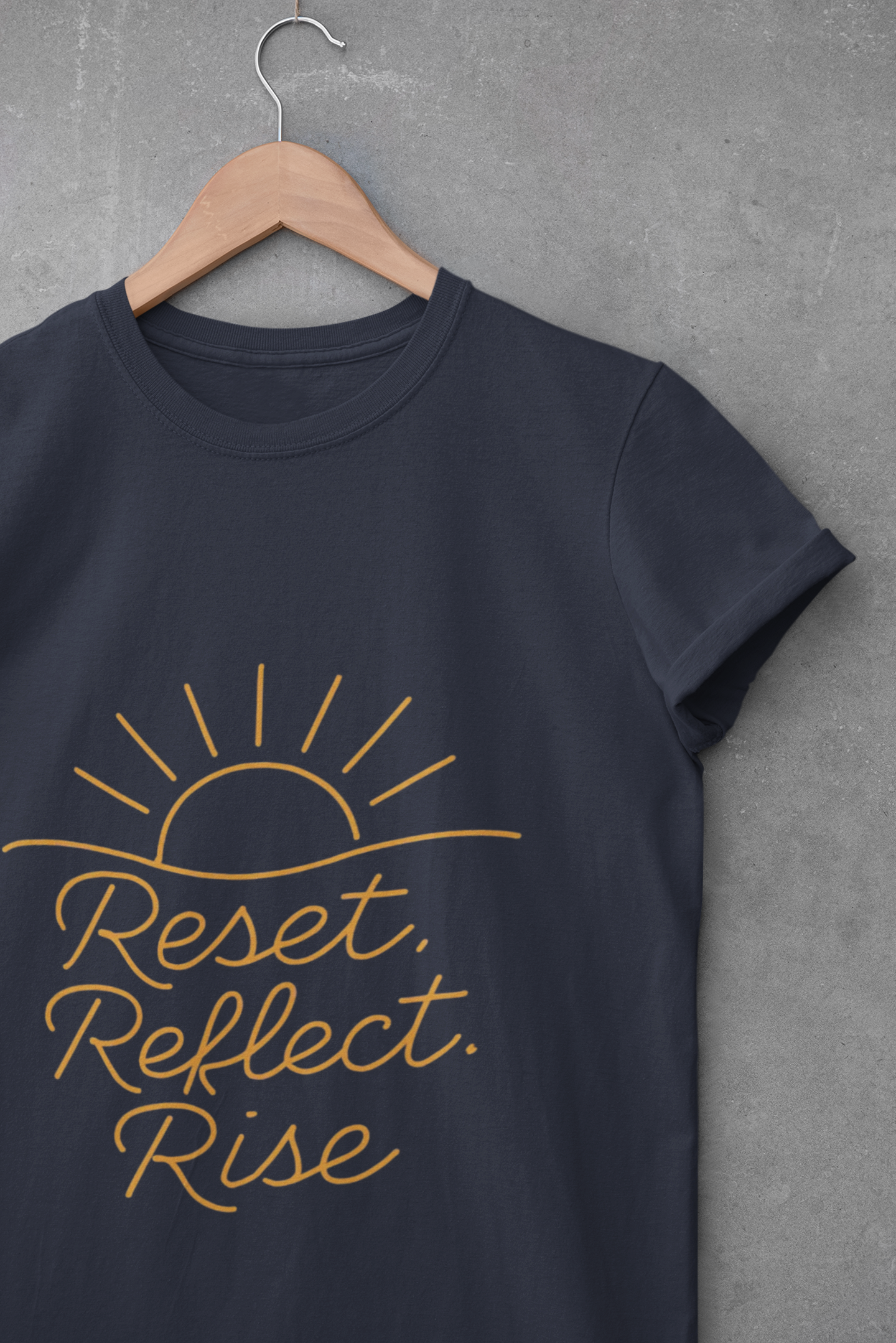 Inspirational Unisex T-Shirt - 'Reset Reflect Rise'