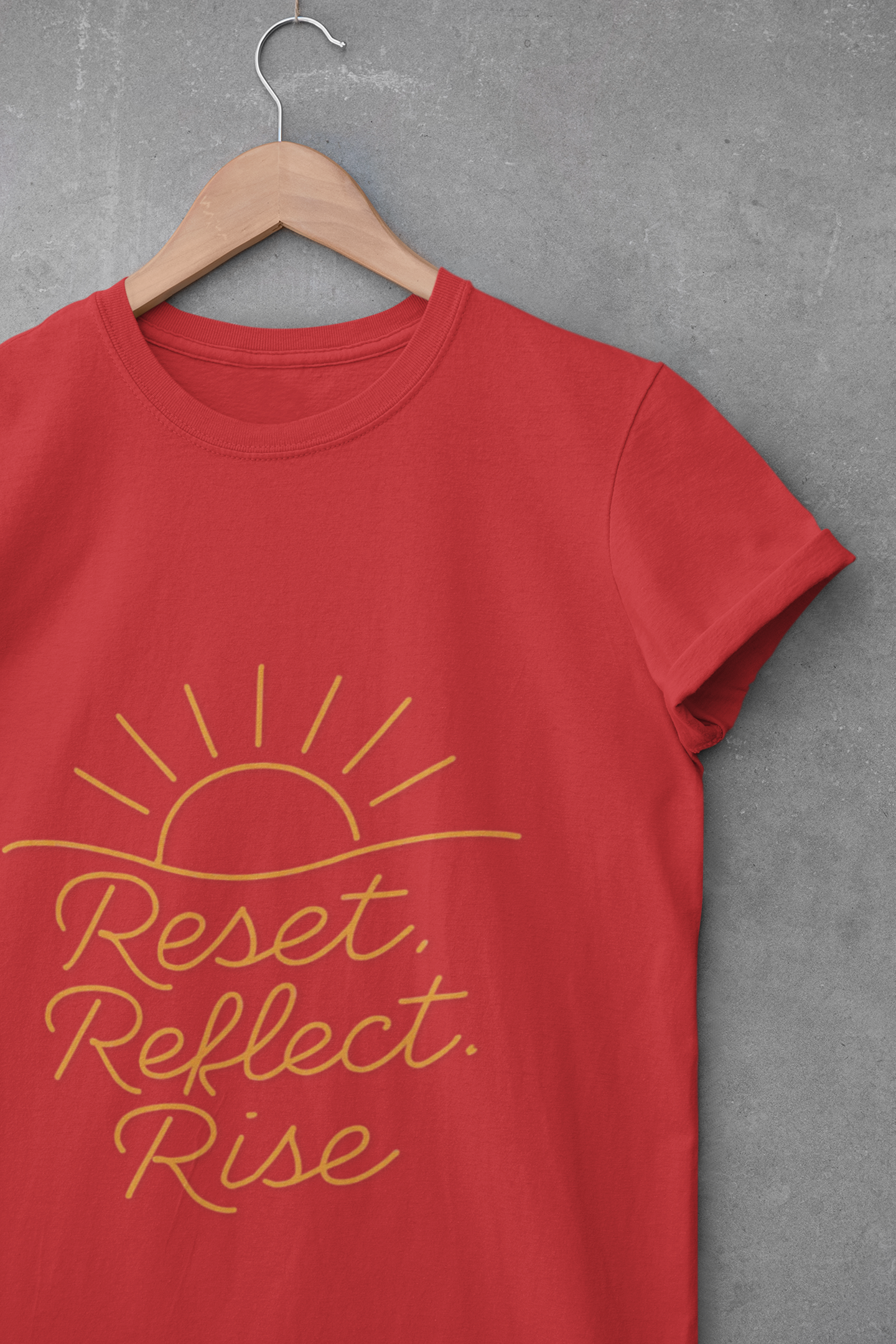 Inspirational Unisex T-Shirt - 'Reset Reflect Rise'
