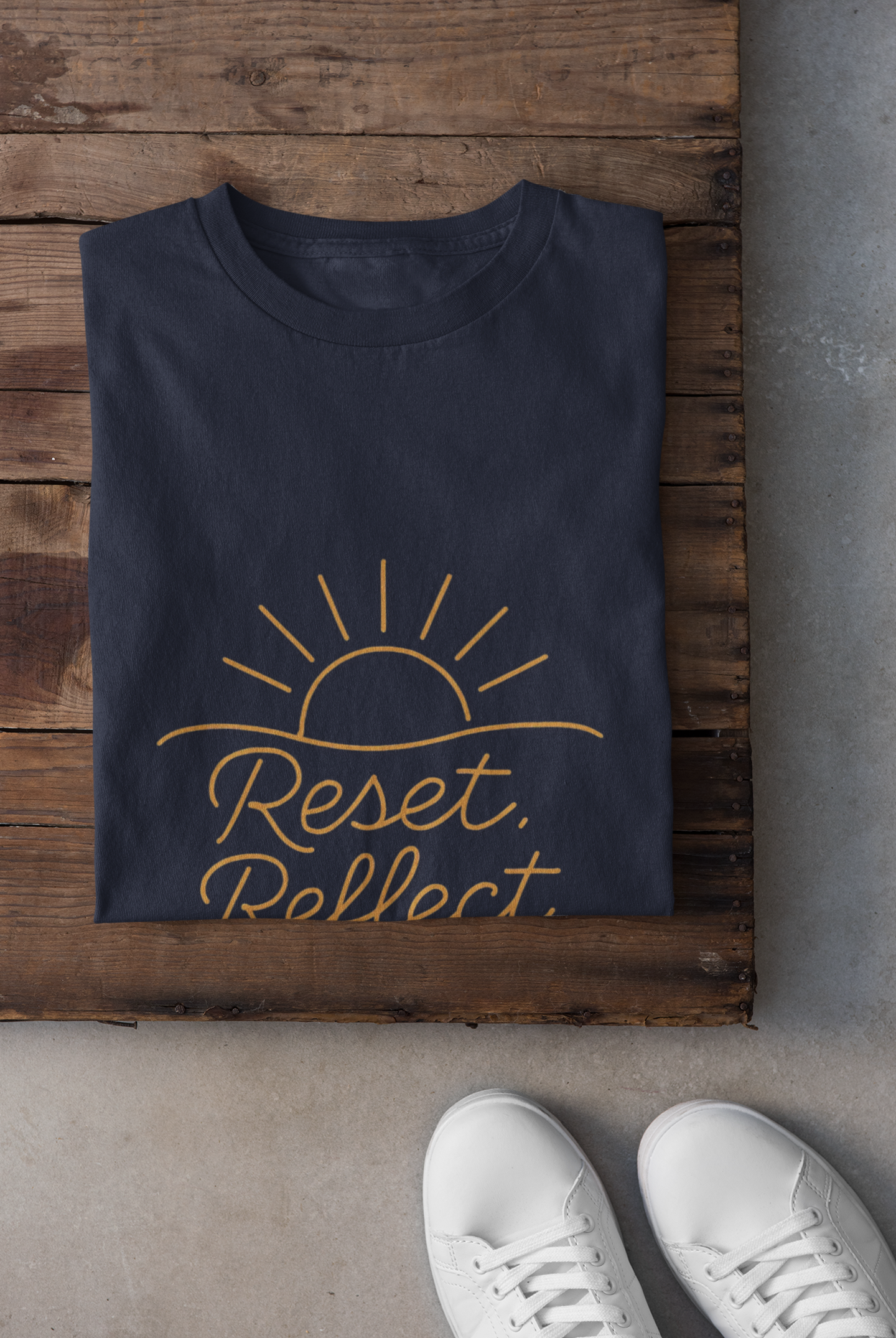 Inspirational Unisex T-Shirt - 'Reset Reflect Rise'
