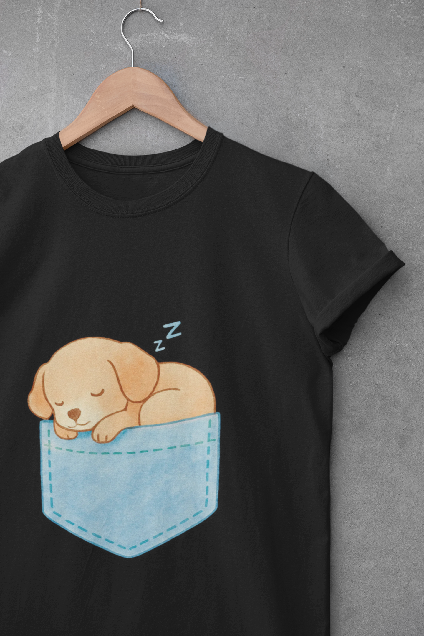 Cute Puppy Pocket Unisex T-Shirt