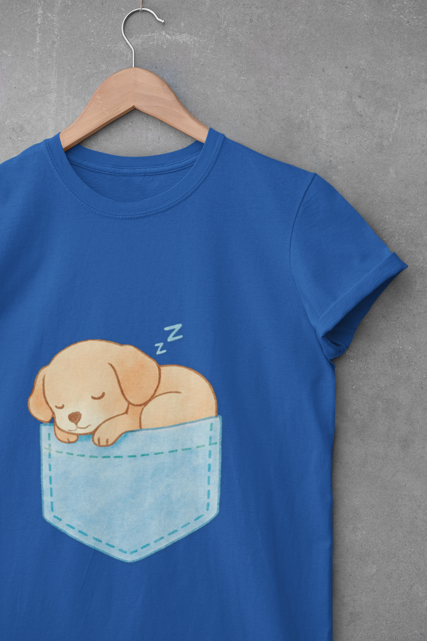 Cute Puppy Pocket Unisex T-Shirt