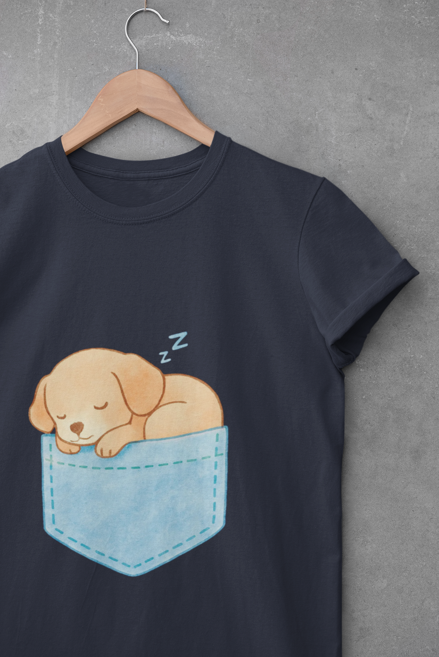 Cute Puppy Pocket Unisex T-Shirt