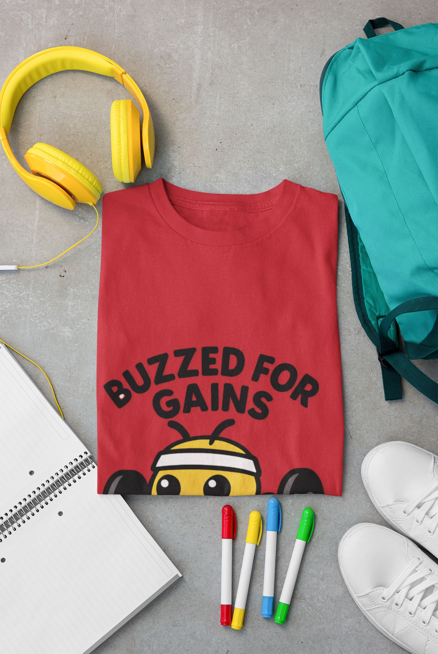 Buzzed for Gains Bee Unisex Workout T-Shirt