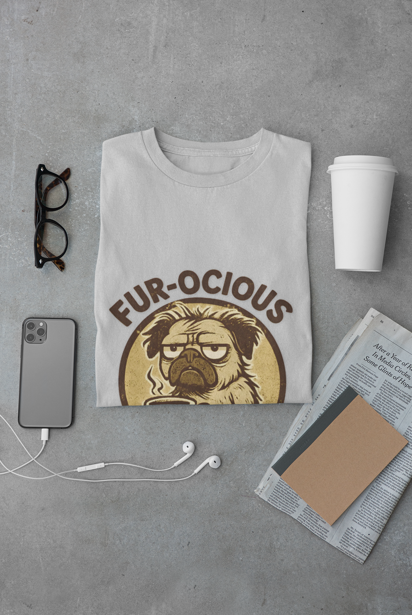 Caffeinated Dog Unisex T-Shirt