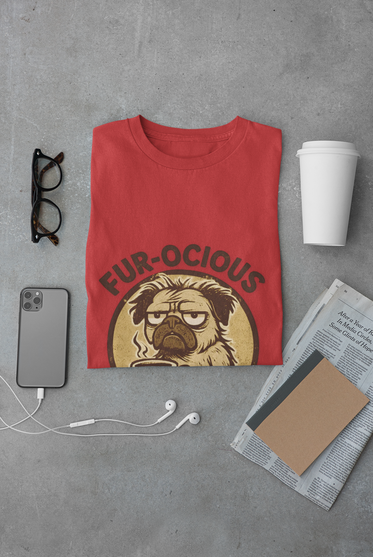 Caffeinated Dog Unisex T-Shirt