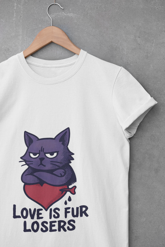 Funny Cat Lover Unisex T-Shirt - Love is Fur Losers