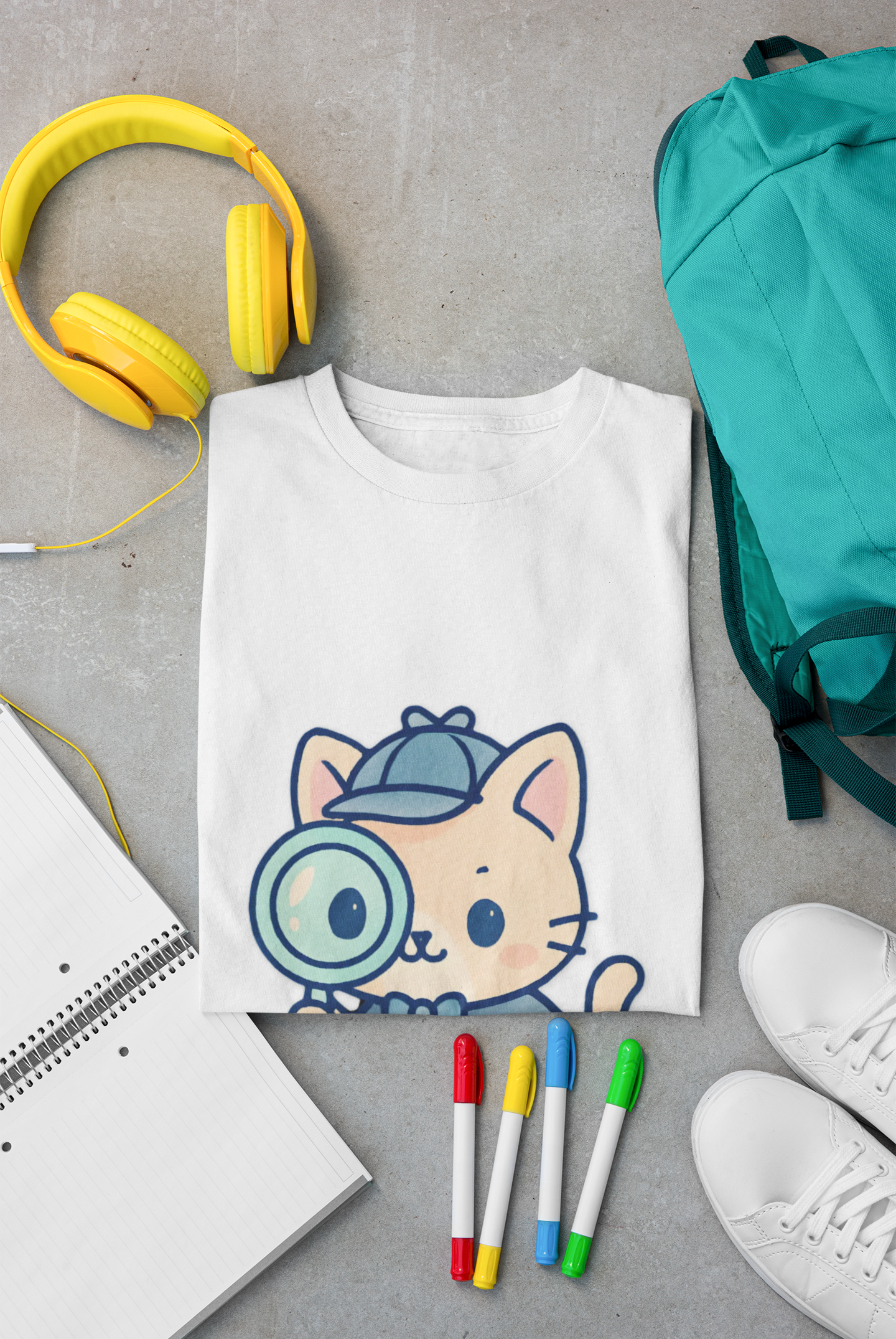 Cute Cat Detective Unisex T-Shirt