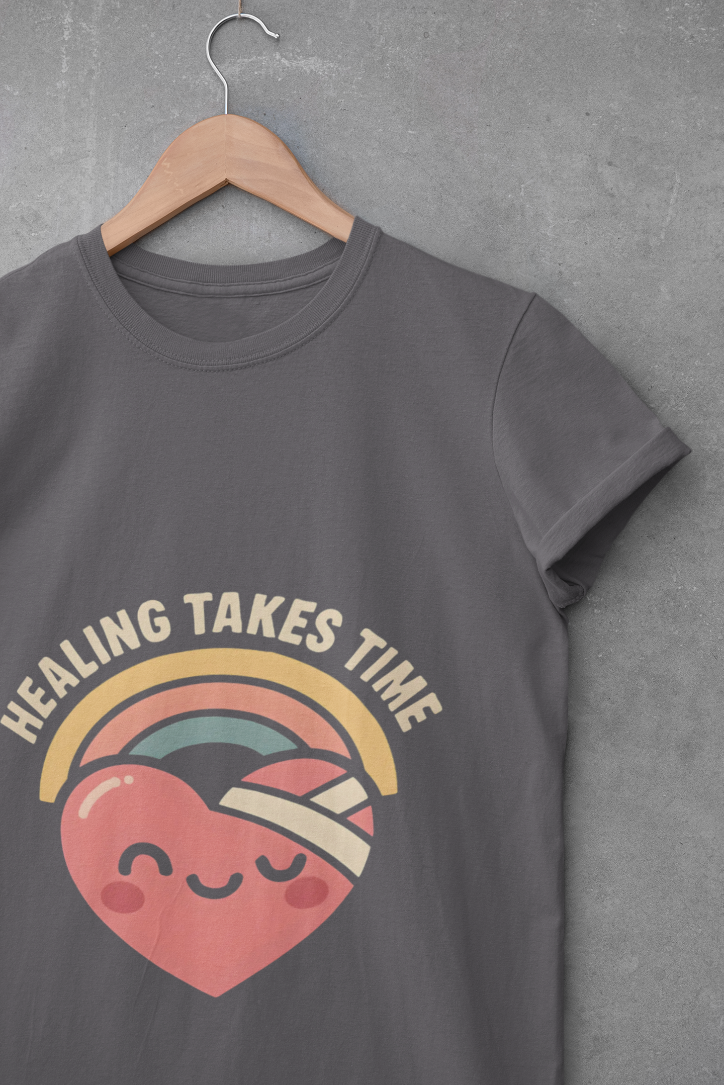 Healing Takes Time Heart Unisex T-Shirt