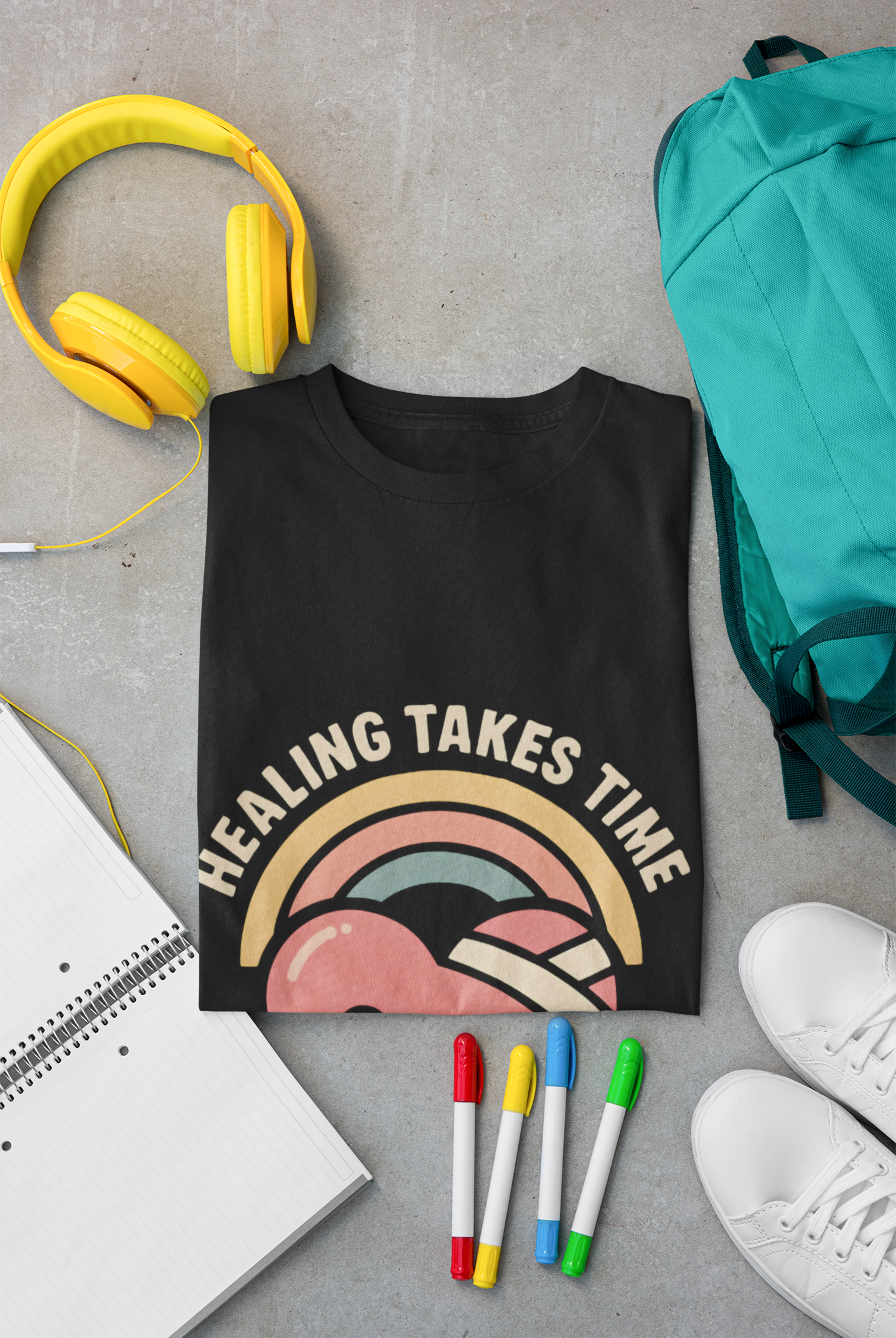 Healing Takes Time Heart Unisex T-Shirt
