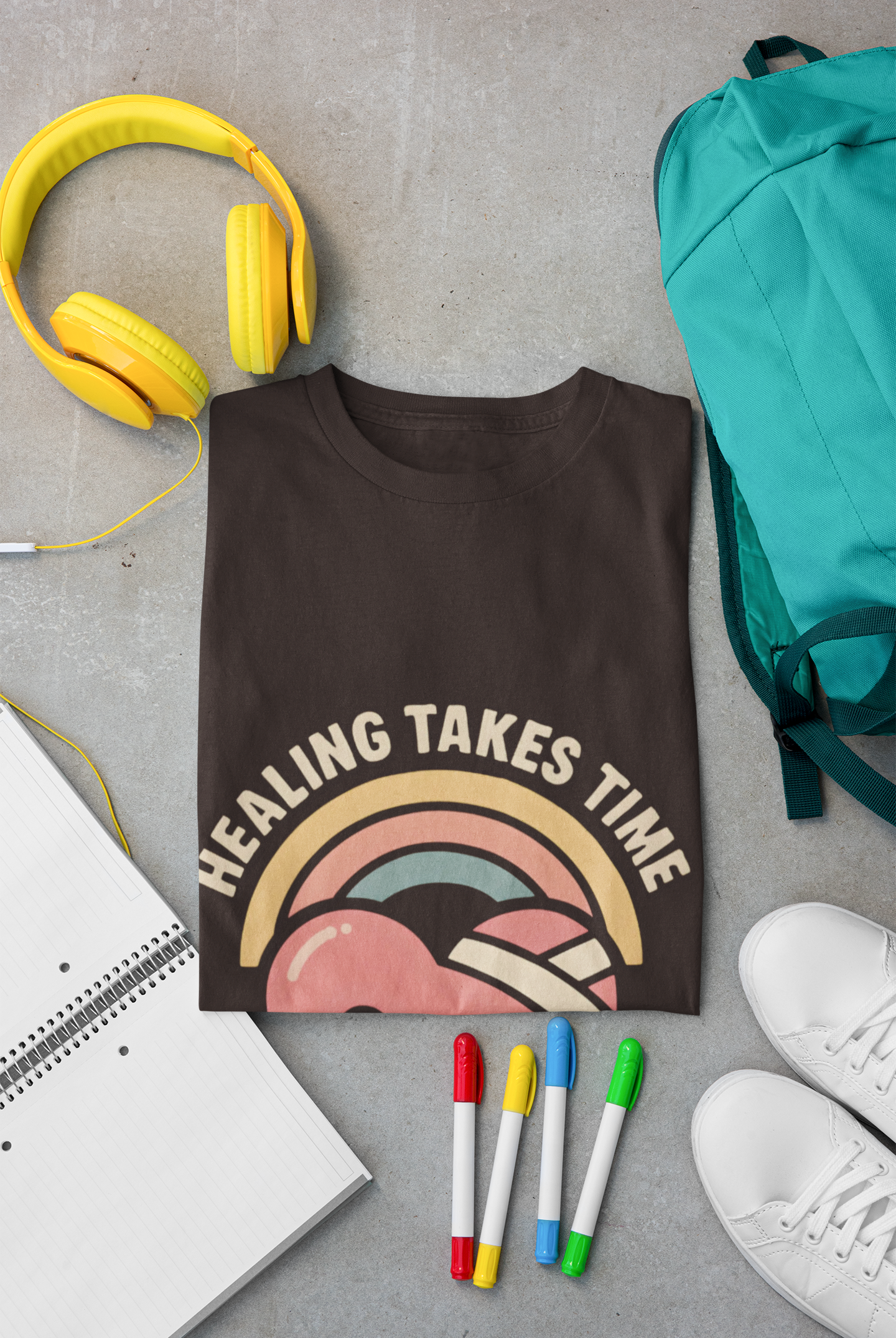 Healing Takes Time Heart Unisex T-Shirt