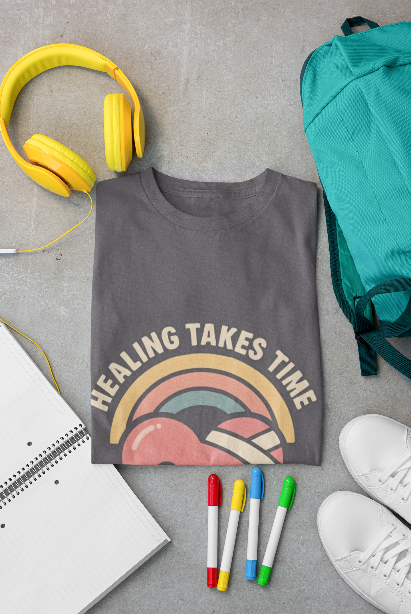 Healing Takes Time Heart Unisex T-Shirt