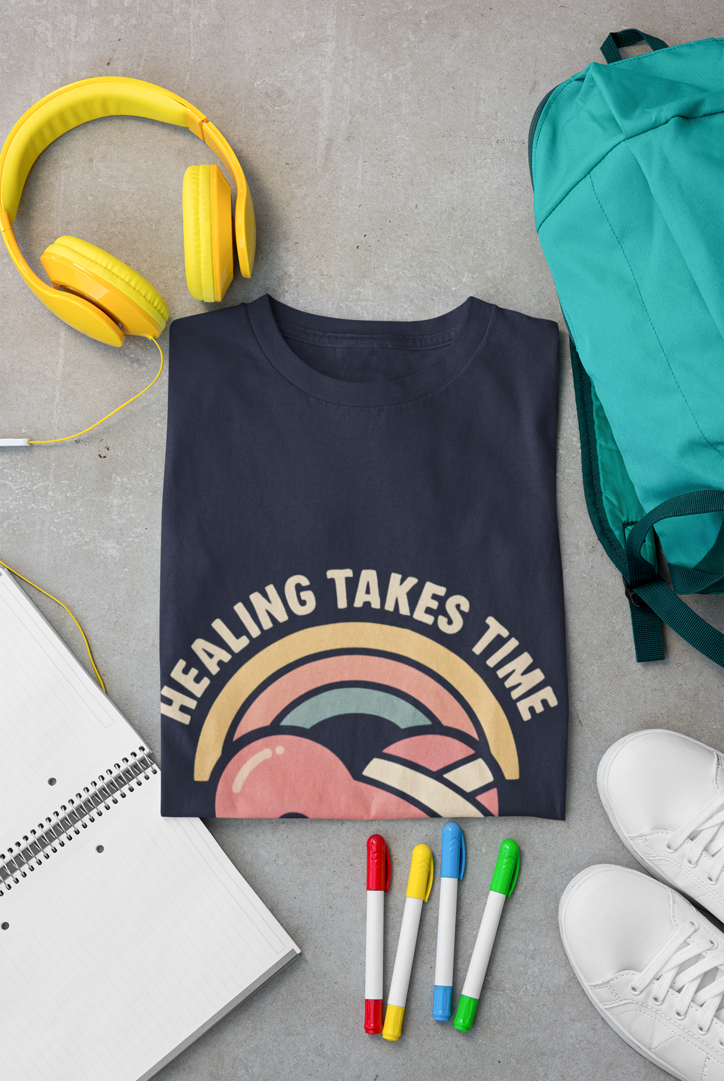 Healing Takes Time Heart Unisex T-Shirt