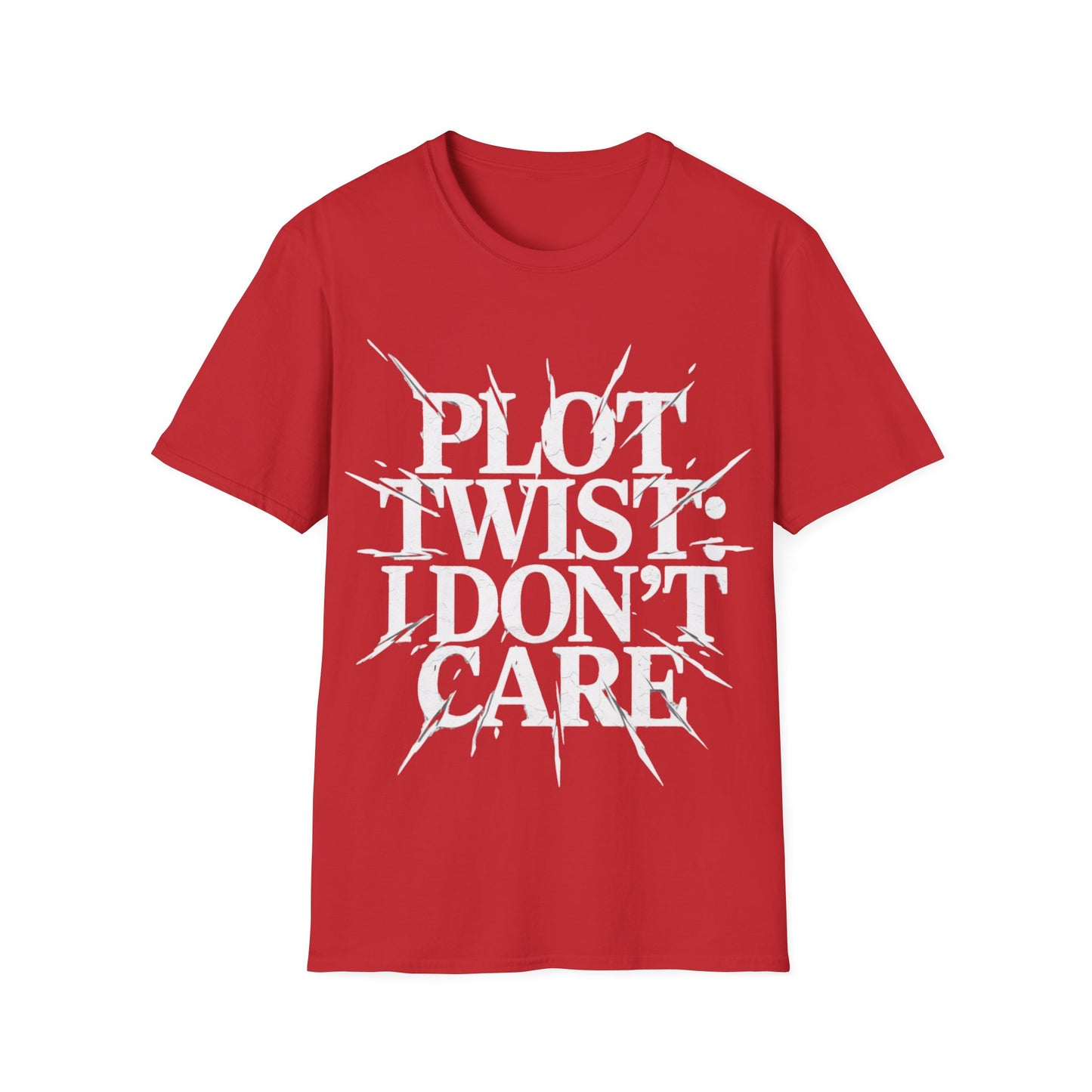 Plot Twist I Don't Care Unisex Softstyle T-Shirt