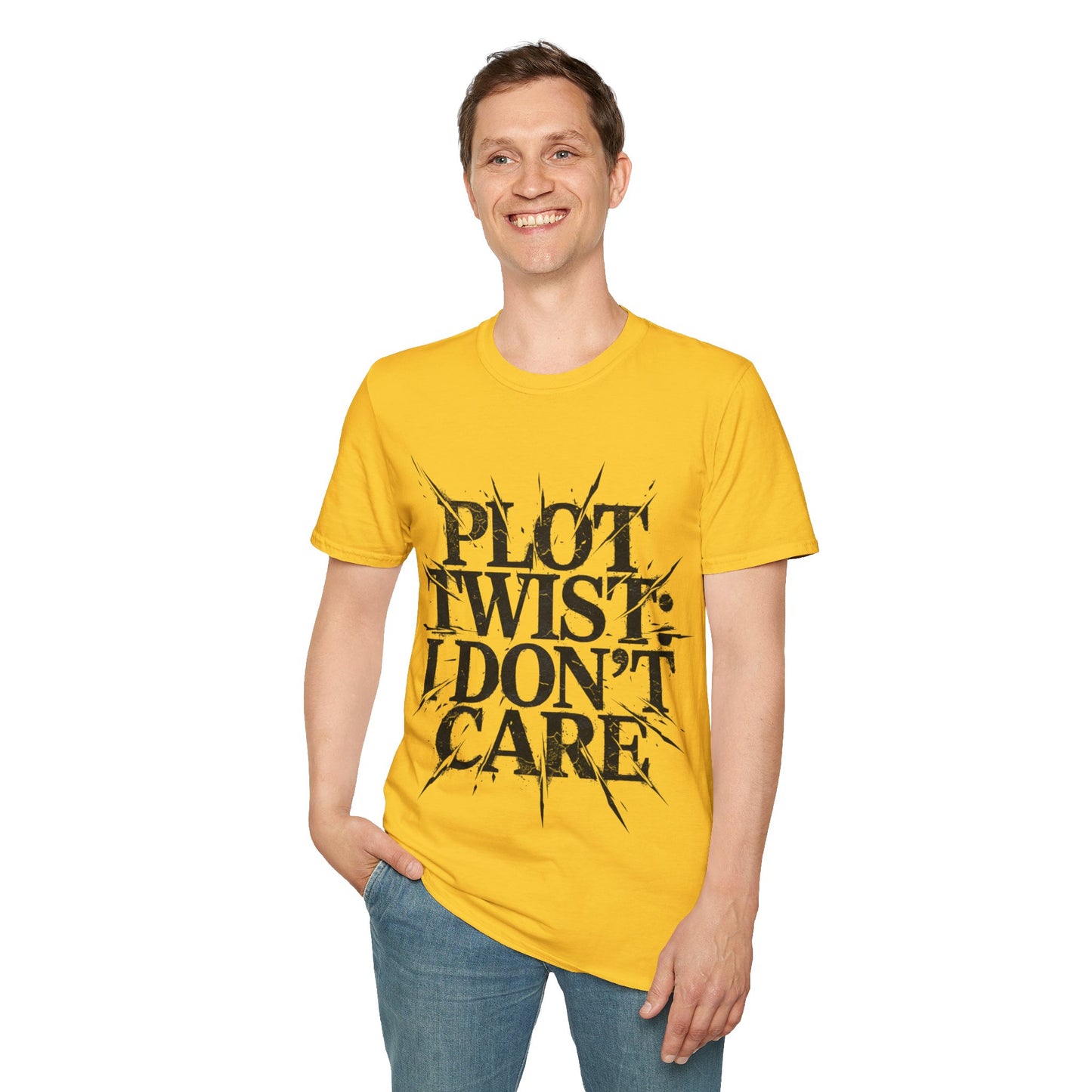Plot Twist I Don't Care Unisex Softstyle T-Shirt