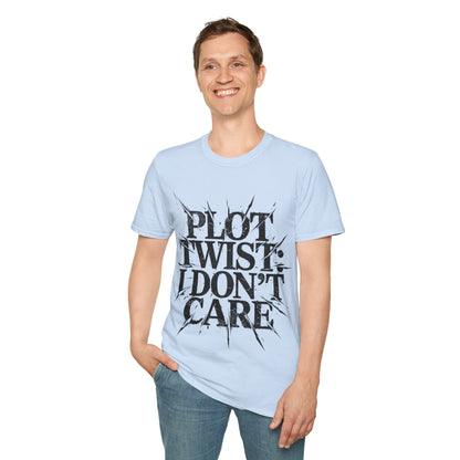 Plot Twist I Don't Care Unisex Softstyle T-Shirt