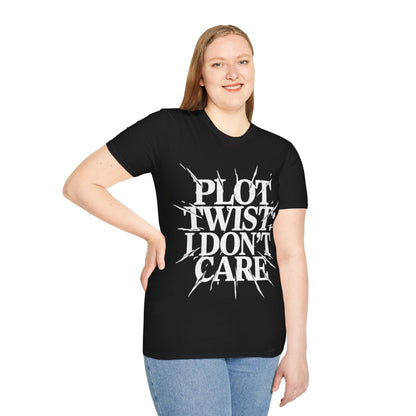Plot Twist I Don't Care Unisex Softstyle T-Shirt