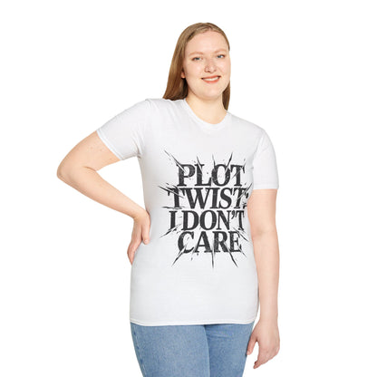 Plot Twist I Don't Care Unisex Softstyle T-Shirt