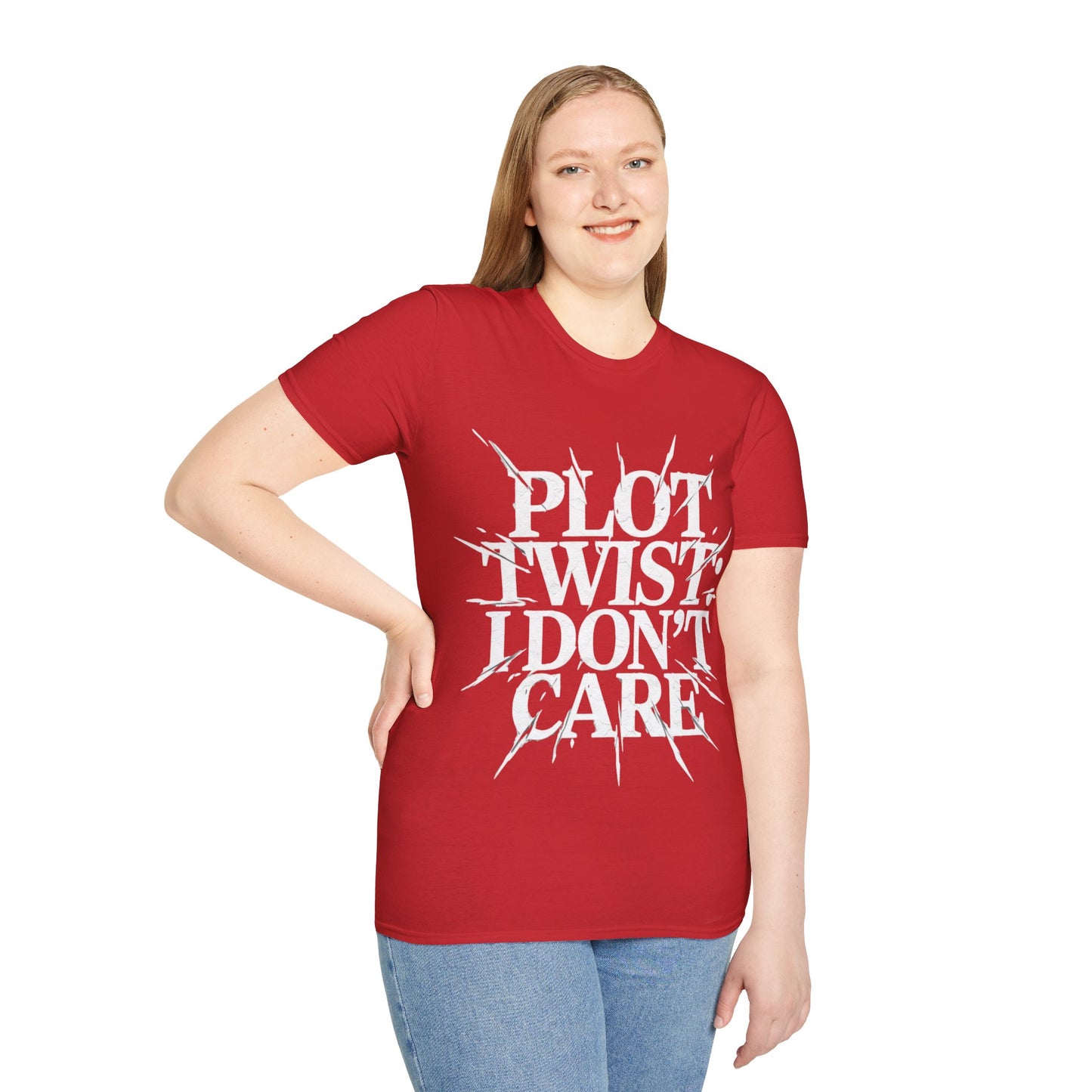 Plot Twist I Don't Care Unisex Softstyle T-Shirt