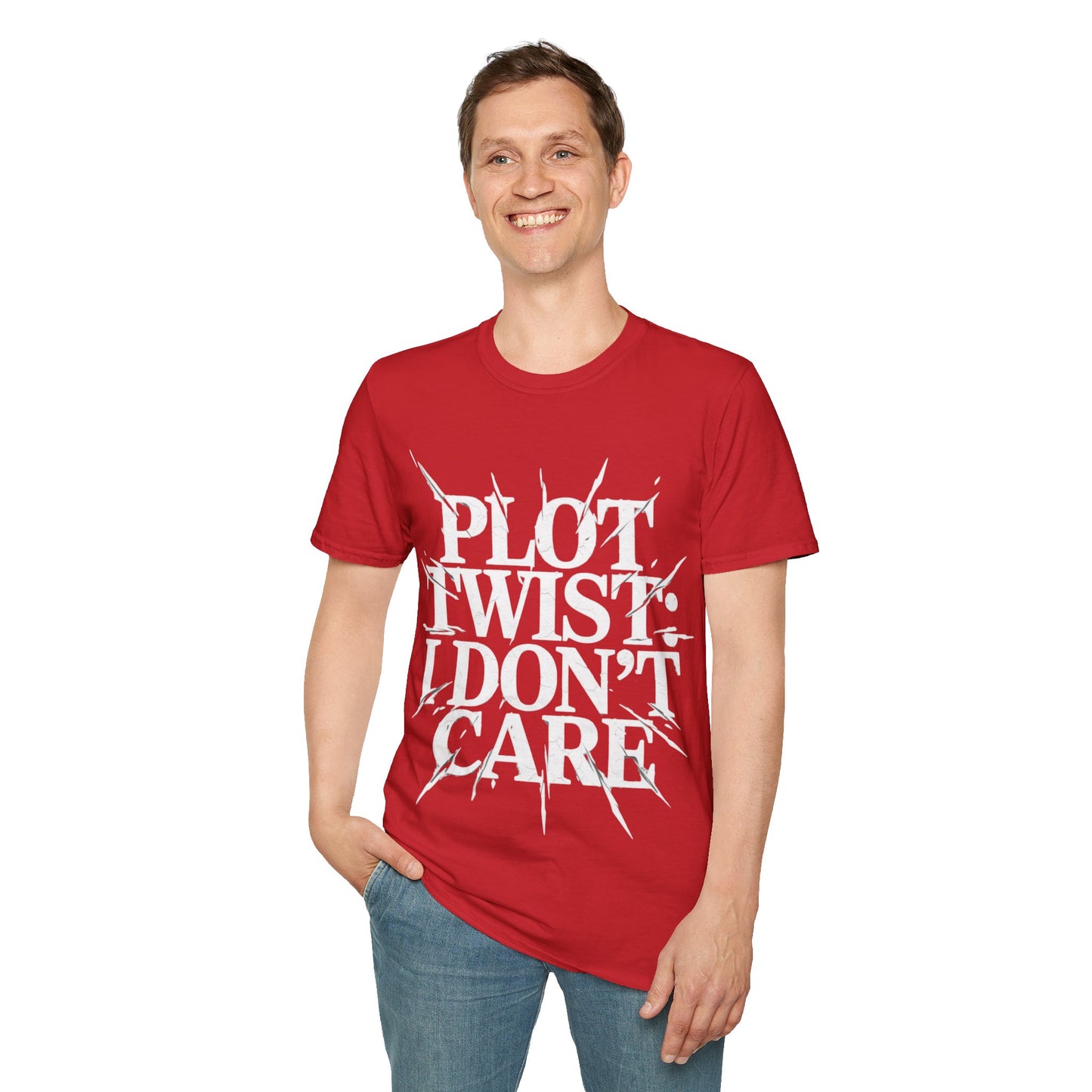 Plot Twist I Don't Care Unisex Softstyle T-Shirt