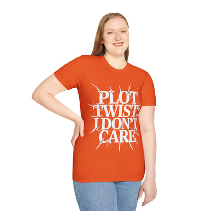 Plot Twist I Don't Care Unisex Softstyle T-Shirt