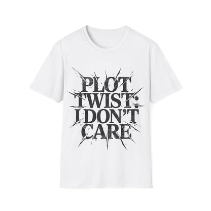 Plot Twist I Don't Care Unisex Softstyle T-Shirt