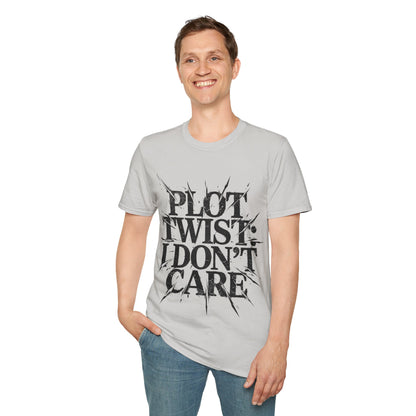 Plot Twist I Don't Care Unisex Softstyle T-Shirt