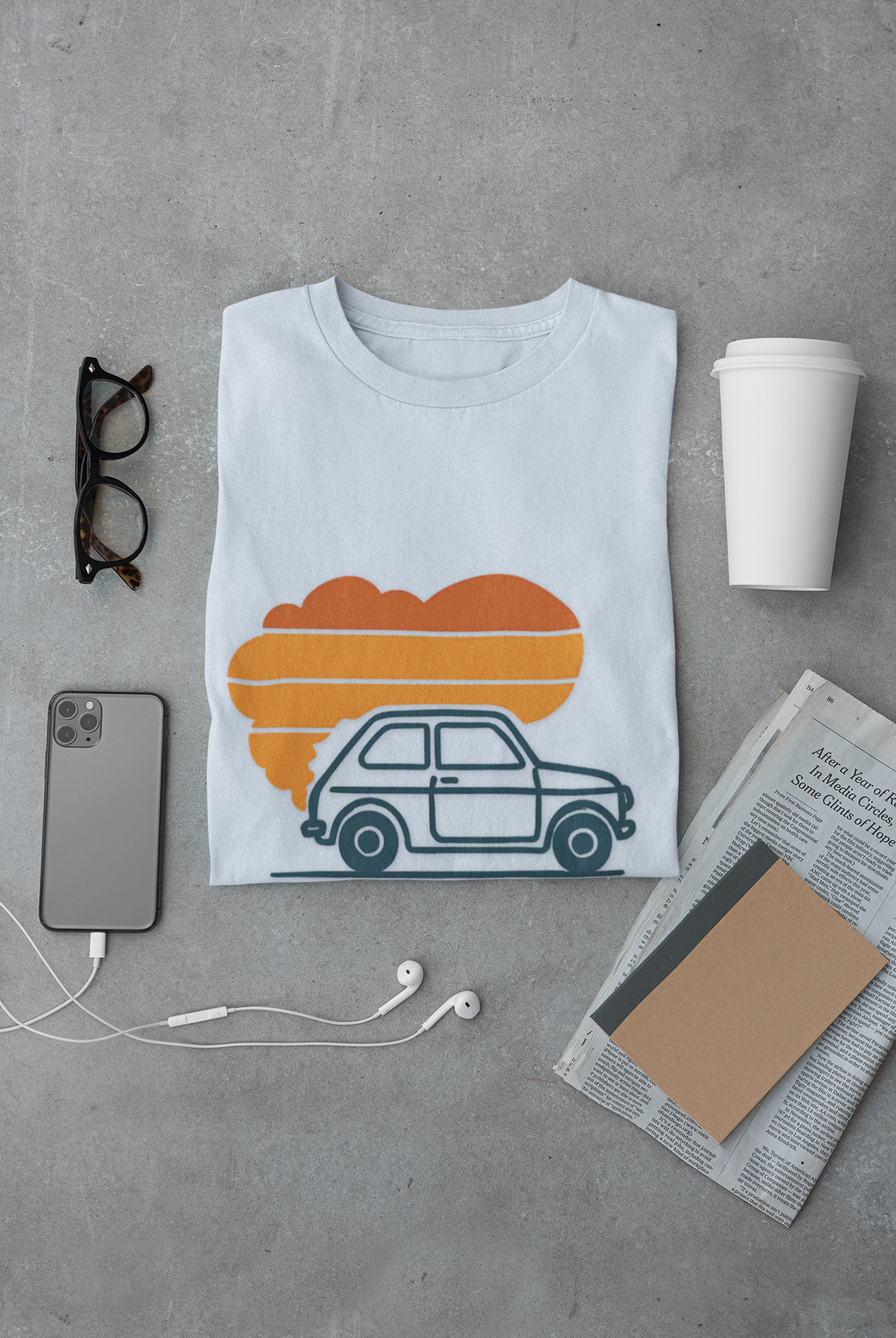 Retro Car & Coffee T-Shirt