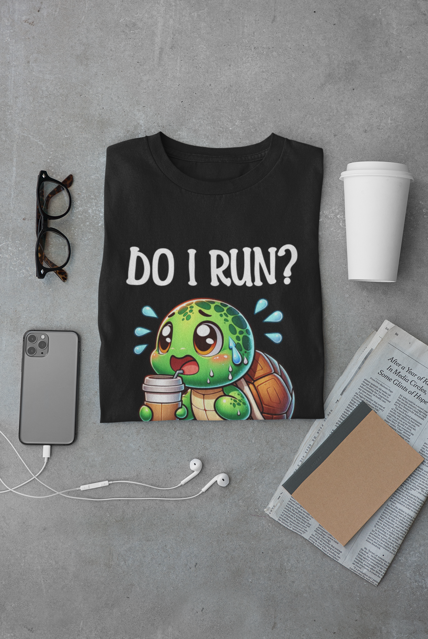 Cute Turtle Coffee Lover Unisex T-Shirt