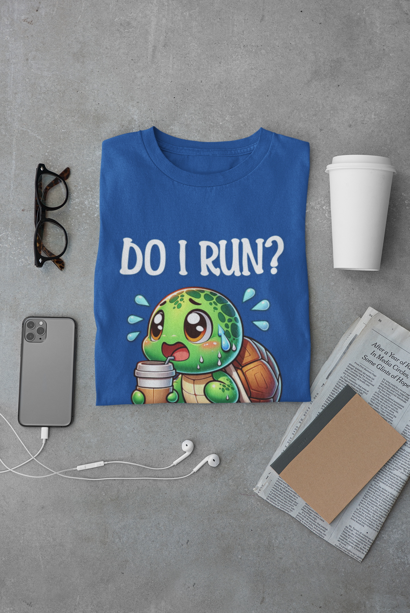 Cute Turtle Coffee Lover Unisex T-Shirt